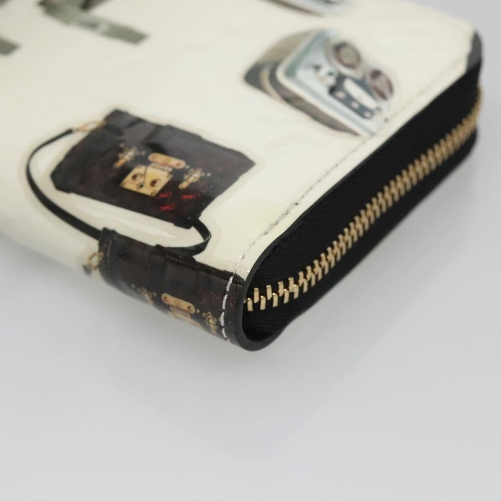Louis Vuitton Nicolas Ghesquière Zippy Wallet Patent Monogram White Patent_Leather Wallets Accessory