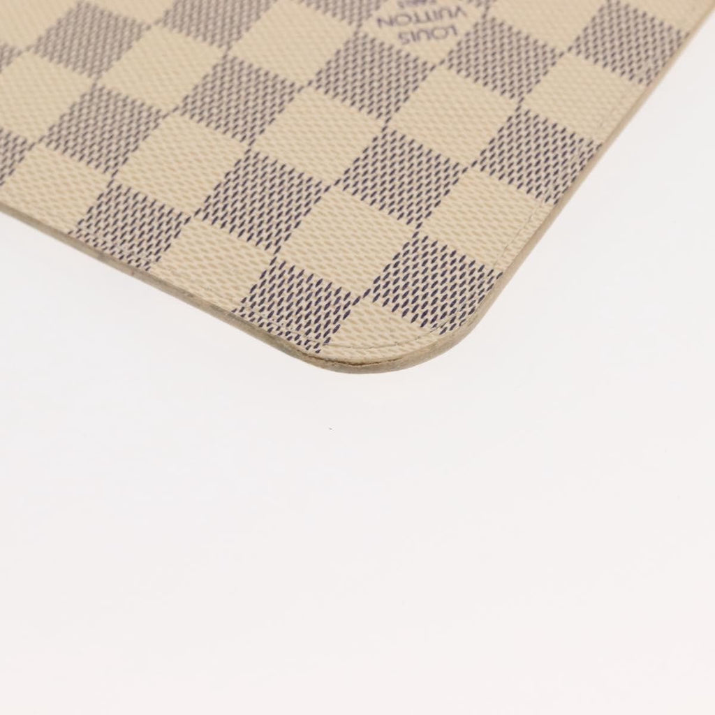 Louis Vuitton Neverfull Pochette Damier White Canvas Clutche & Pouche Bag