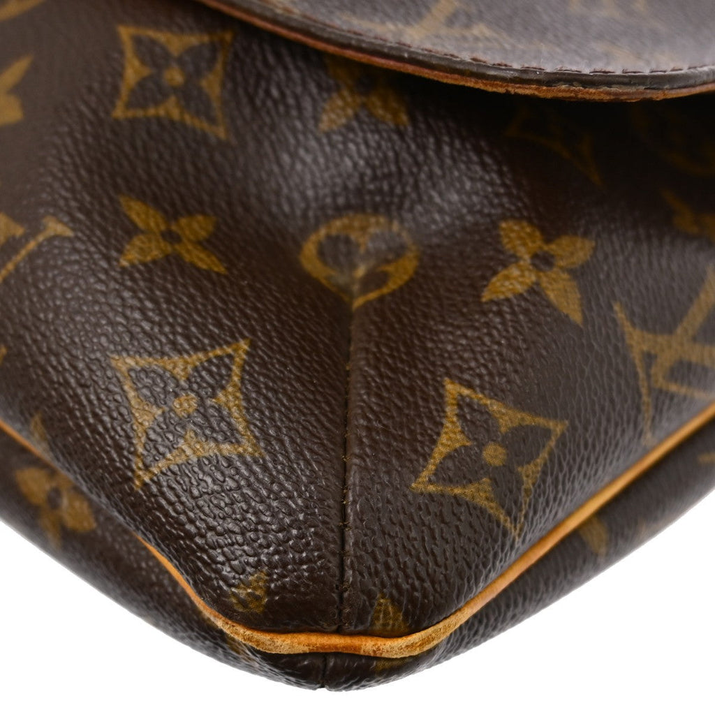 Louis Vuitton Musette Handbag Monogram Canvas Brown Canvas Shoulder Bag
