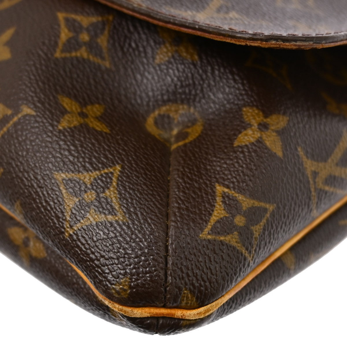 Louis Vuitton Musette Handbag Monogram Canvas Brown Canvas Shoulder Bag