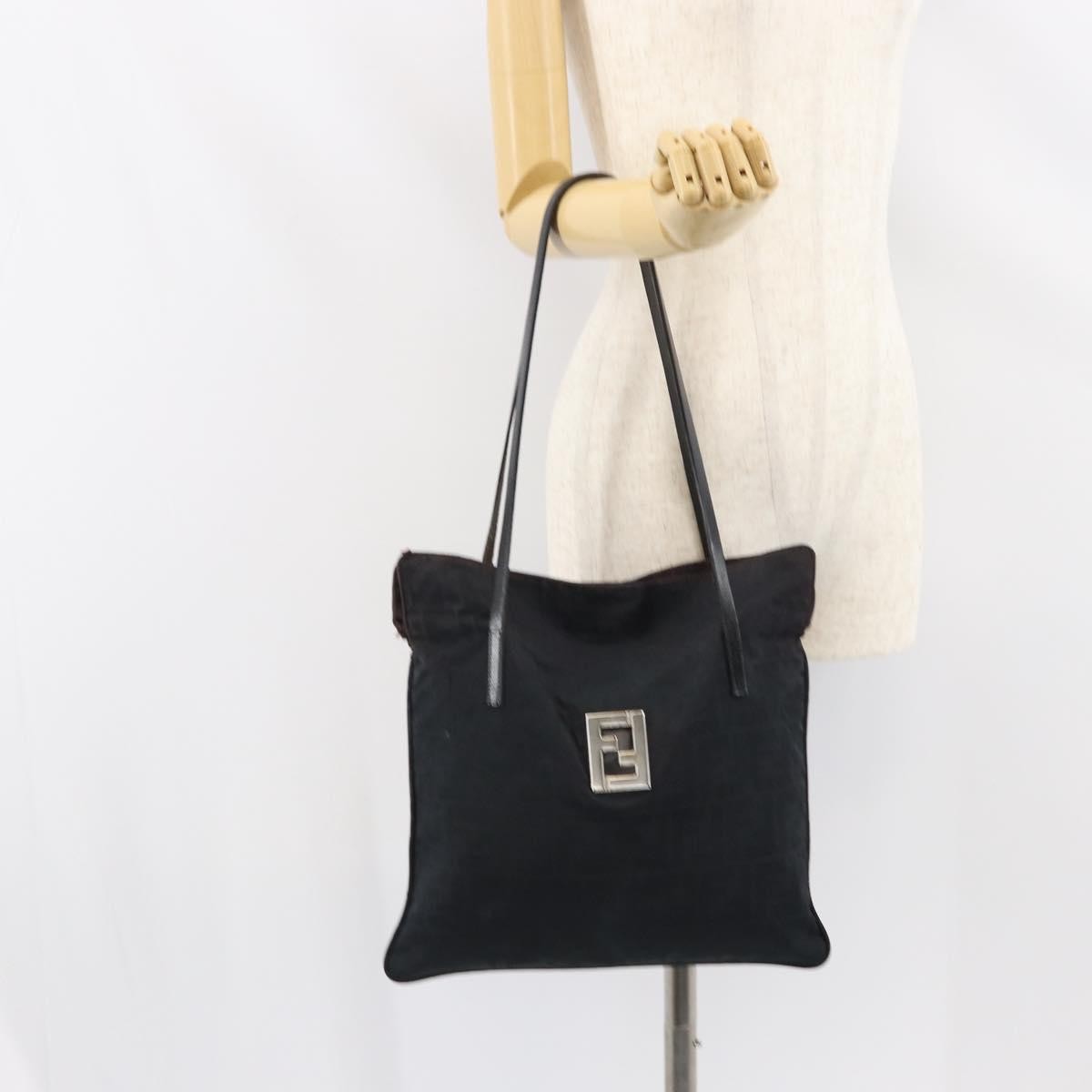 Fendi Zucca Tote Bag Canvas Black Canvas Tote Bag Bag