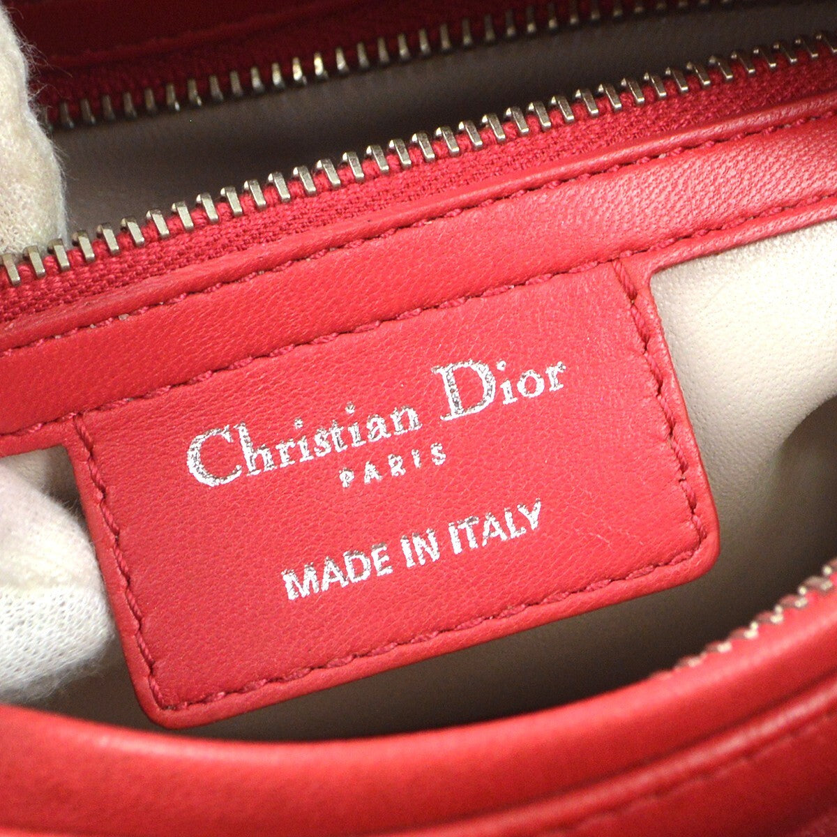 Christian Dior Bicolor Lady Dior Bag Cannage Quilt Lambskin Pink Leather Handbag (Pre-Owned)