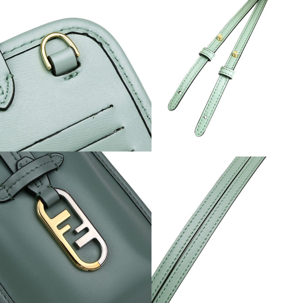 Fendi Smartphone Case Leather Green Leather Bag