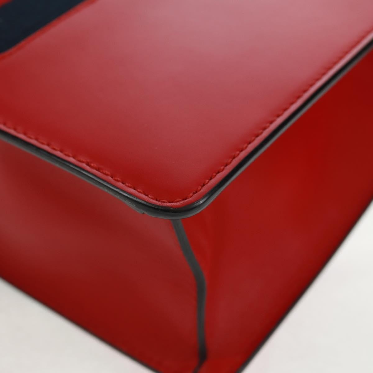 Gucci Sylvie Shoulder Bag Leather Red Leather Shoulder Bag Bag (Pre-Owned)