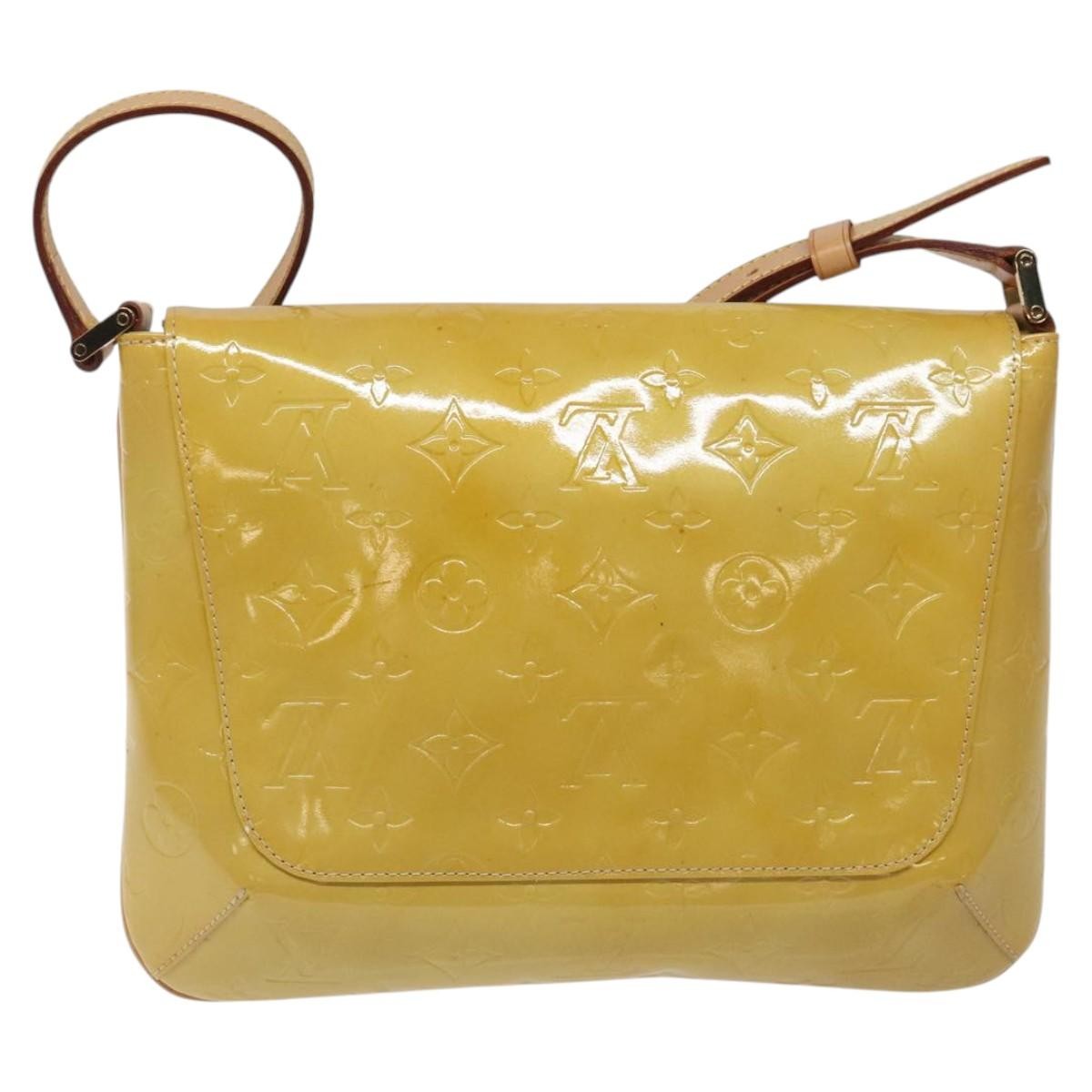 Louis Vuitton Thompson Street Handbag Monogram Vernis Beige Patent_Leather Bag