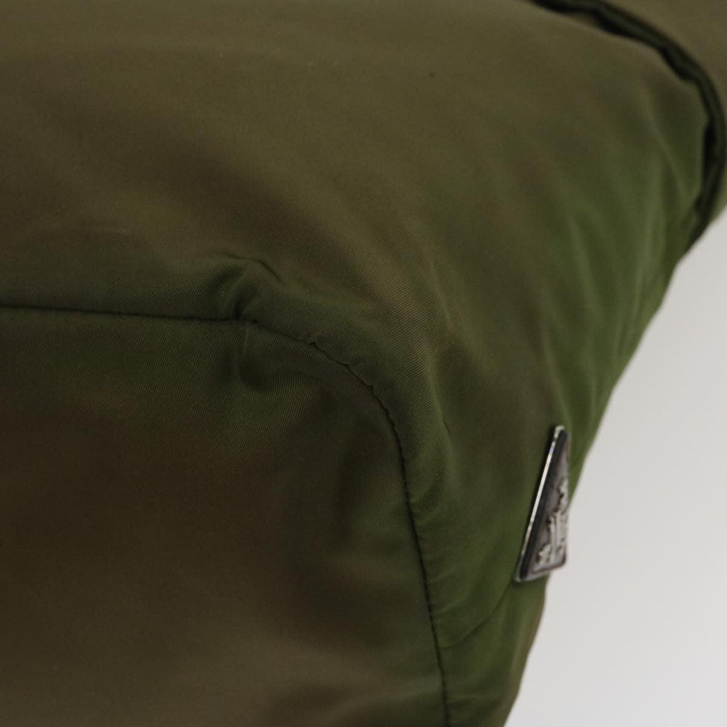 Prada Convertible Double Tote Tessuto Khaki Nylon Tote Bag Bag