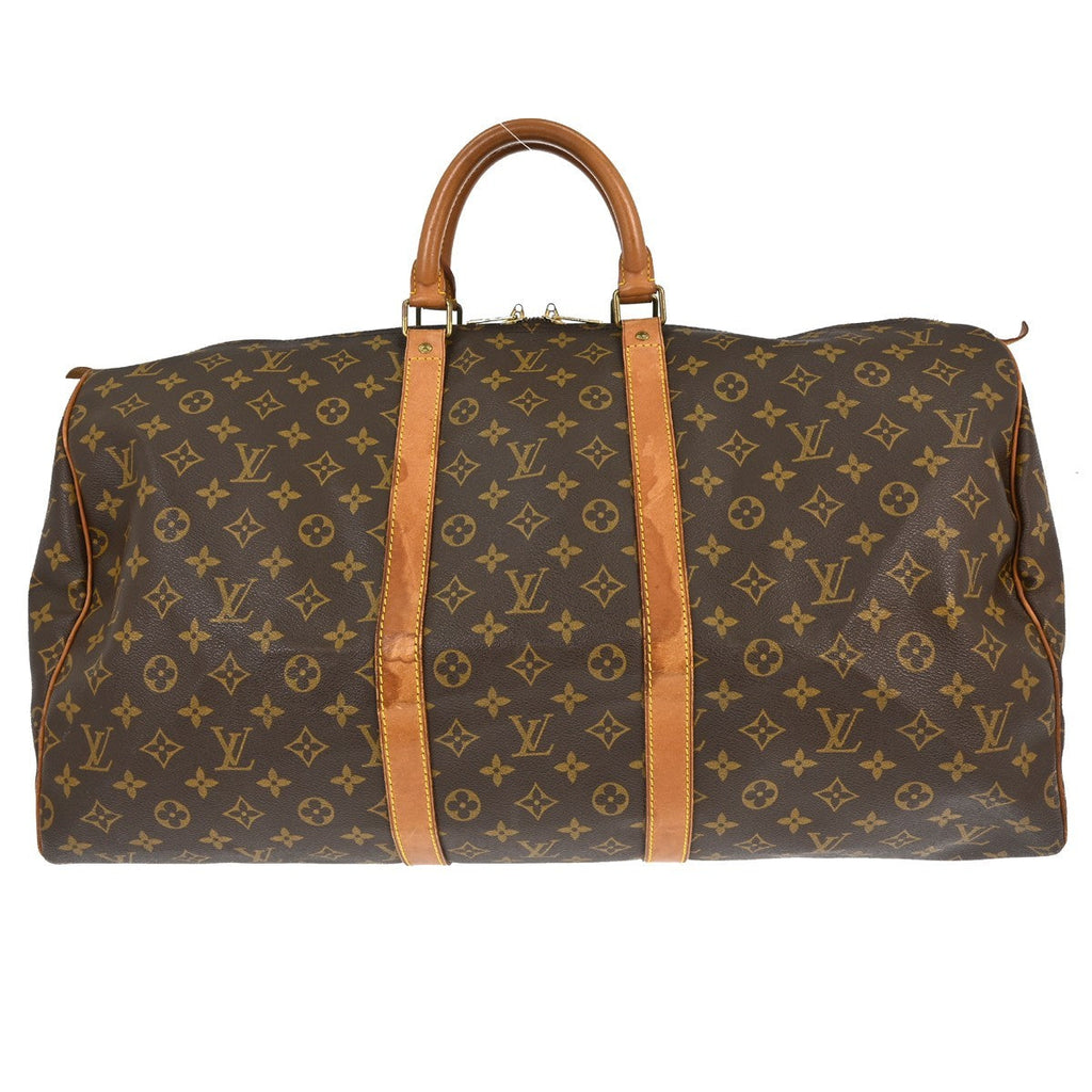 Louis Vuitton Keepall Bag Monogram Canvas Brown Canvas Travel Bag