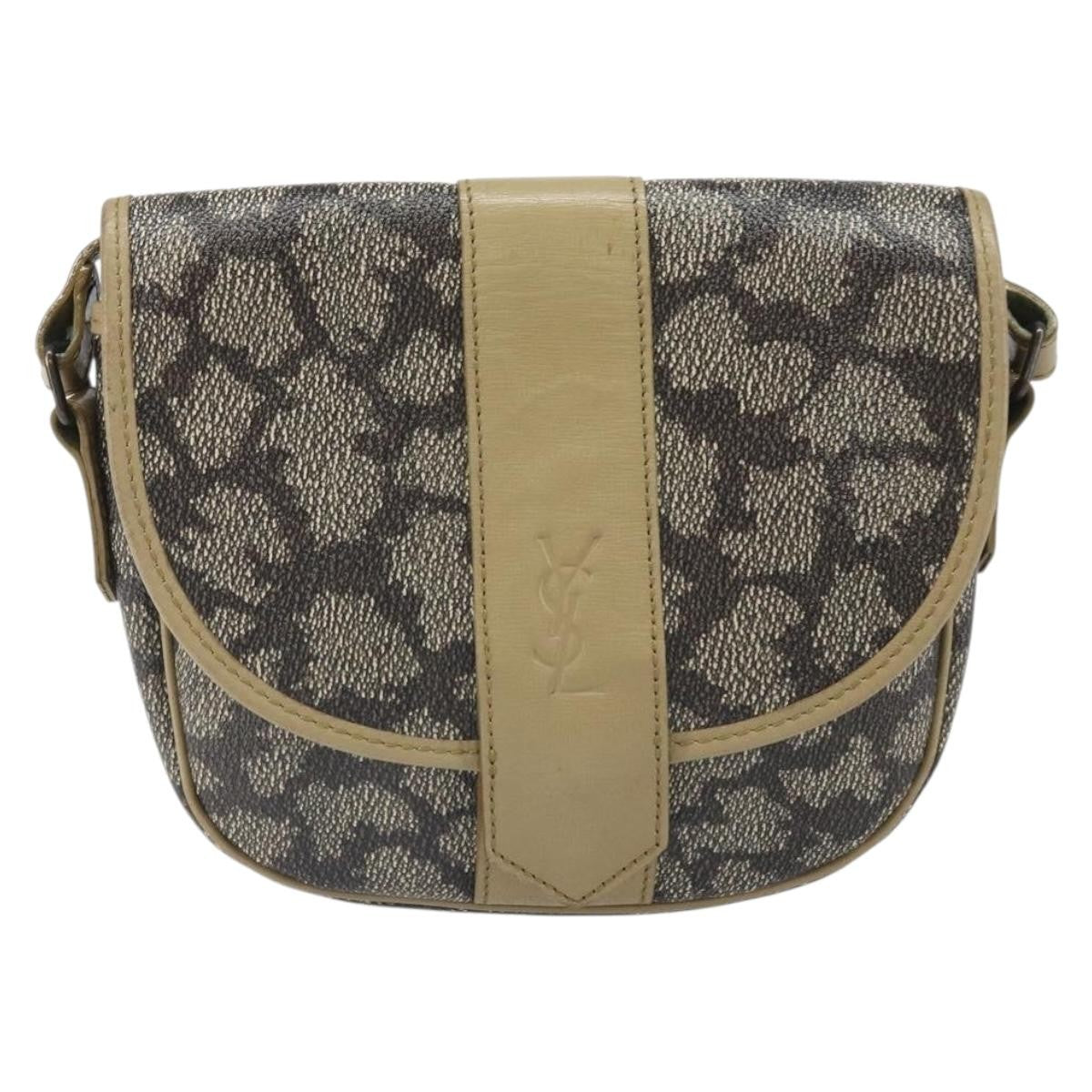 Saint Laurent Vintage Shoulder Bag Pvc Leather Gray Pvc Shoulder Bag Bag (Pre-Owned)