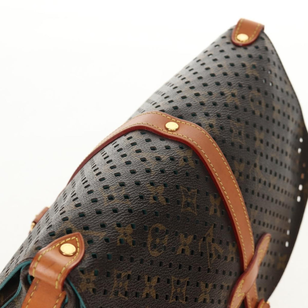Louis Vuitton Flore Saumur Handbag Perforated Monogram Canvas Brown Canvas Shoulder Bag