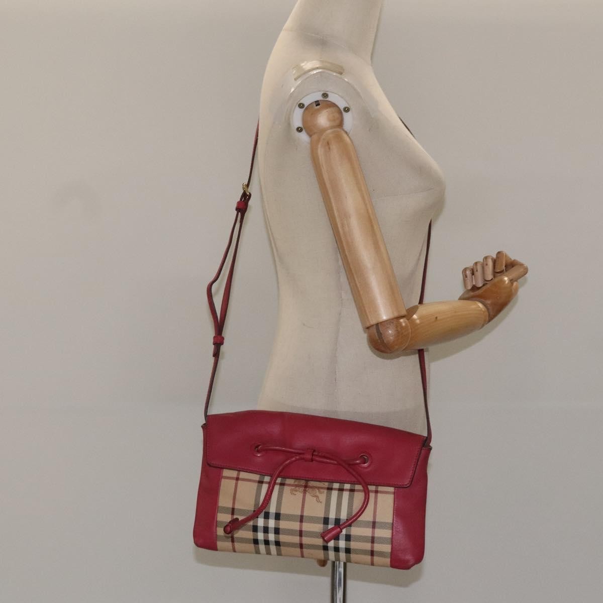 Burberry Nova Check Shoulder Bag Canvas And Leather Beige Pvc Shoulder Bag