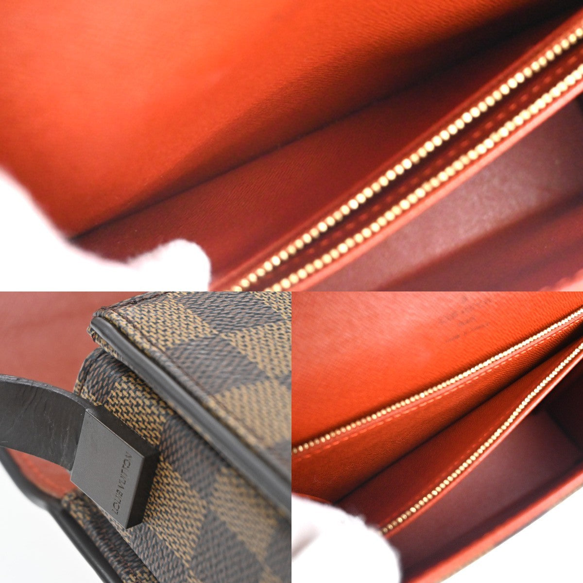 Louis Vuitton Tribeca Handbag Damier Brown Leather Shoulder Bag
