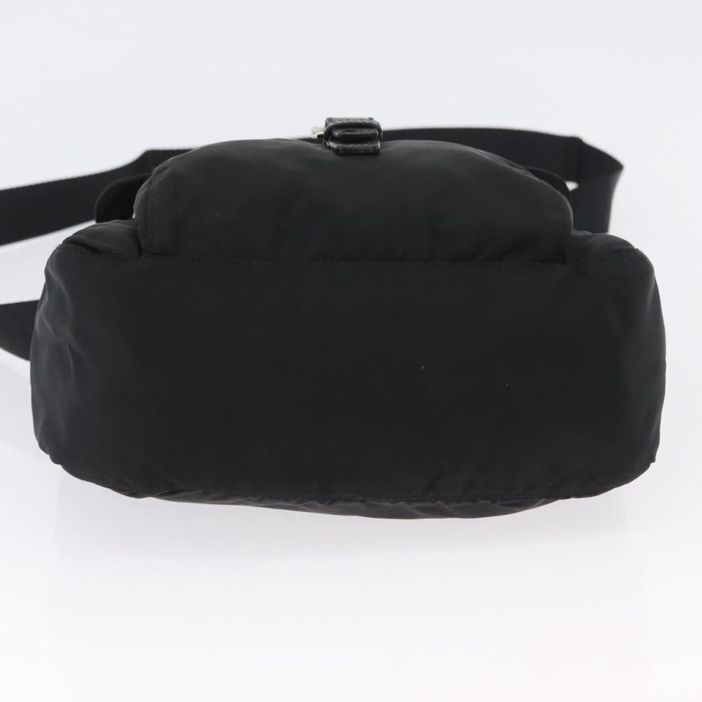 Prada Buckle Messenger Bag Tessuto Black Nylon Shoulder Bag Bag