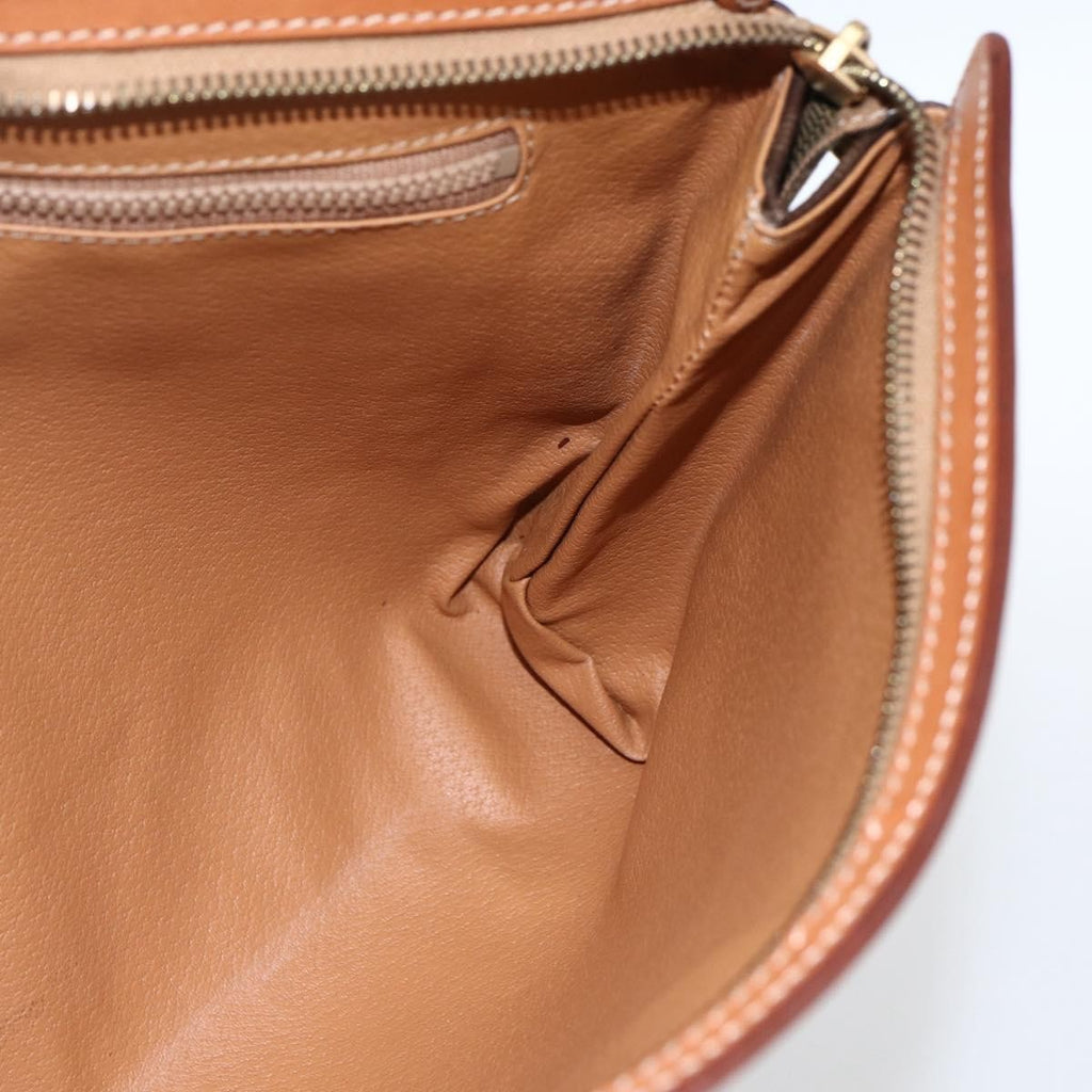 Celine Macadam Pochette Canvas Brown Pvc Clutche & Pouche Bag
