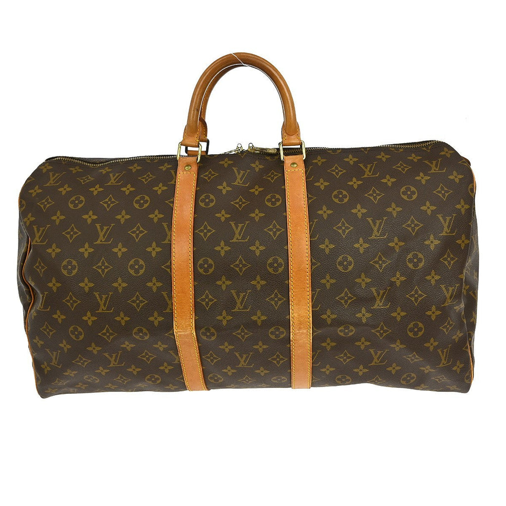 Louis Vuitton Keepall Bag Monogram Canvas Brown Canvas Travel Bag