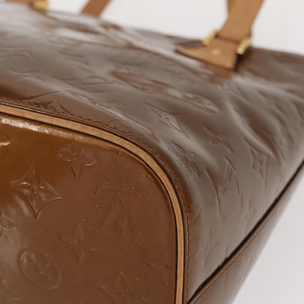 Louis Vuitton Houston Handbag Monogram Vernis Brown Patent_Leather Handbag