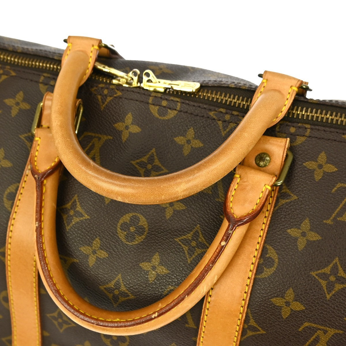 Louis Vuitton Keepall Bag Monogram Canvas Brown Canvas Travel Bag
