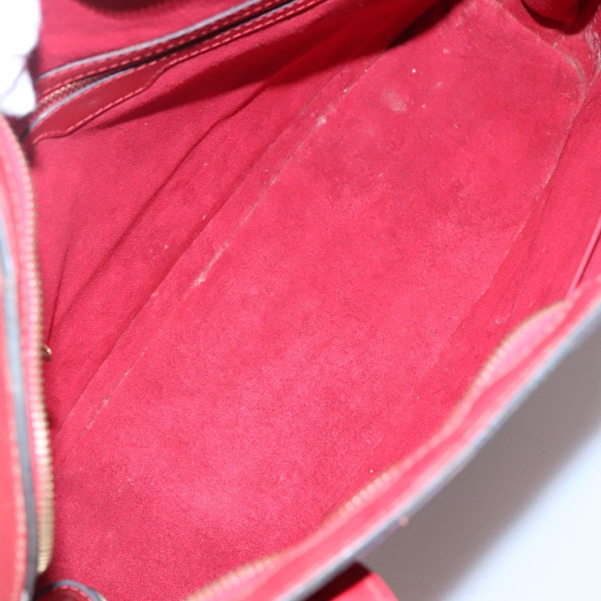 Louis Vuitton Lussac Handbag Epi Leather Red Leather Shoulder Bag