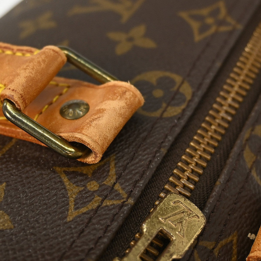 Louis Vuitton Keepall Bag Monogram Canvas Brown Canvas Handbag