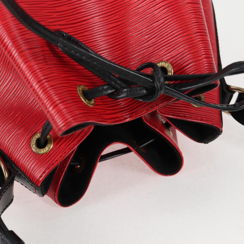 Louis Vuitton Bicolor Petit Noe Handbag Epi Leather Red Leather Shoulder Bag
