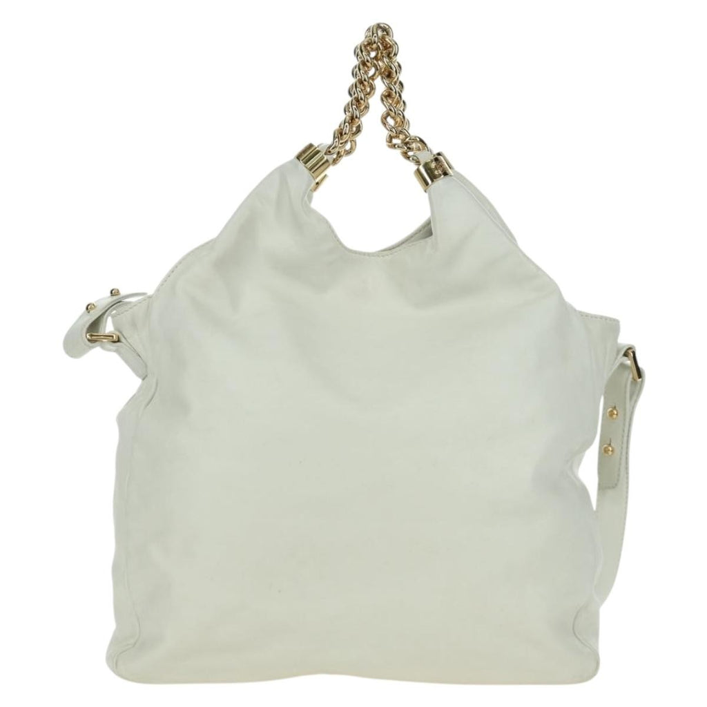 Chanel Rodeo Drive Hobo Leather White Leather Handbag