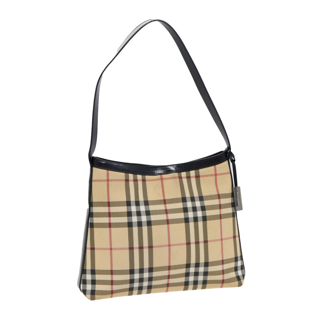 Burberry Nova Check Shoulder Bag Canvas And Leather Beige Canvas Shoulder Bag