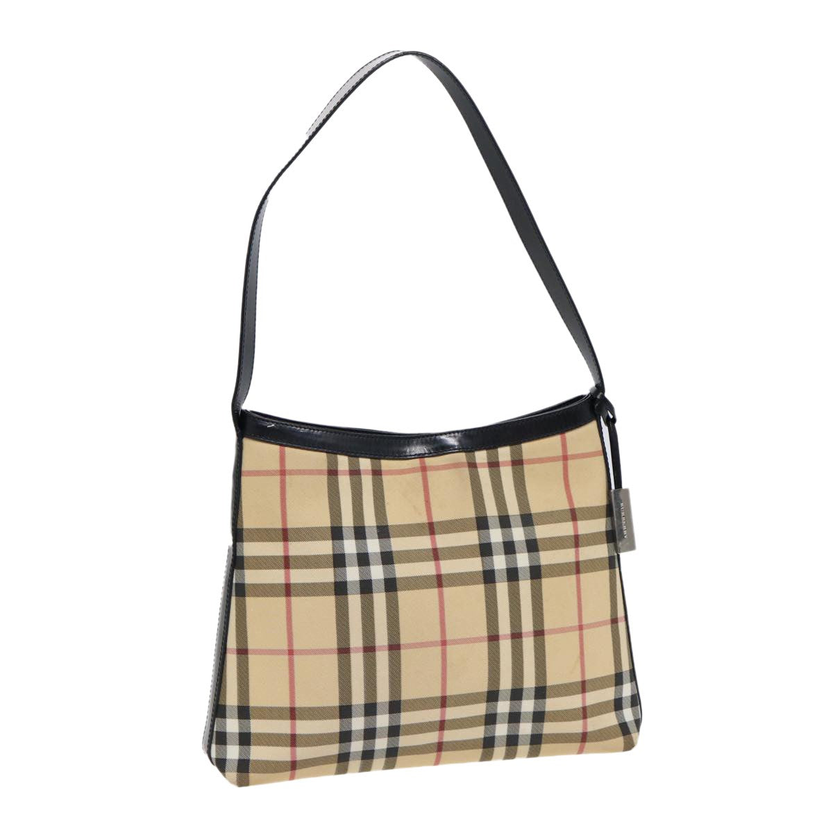 Burberry Nova Check Shoulder Bag Canvas And Leather Beige Canvas Shoulder Bag