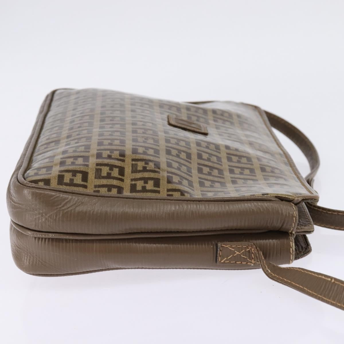 Fendi Vintage Zip Crossbody Bag Zucchino Canvas Beige Canvas Shoulder Bag Bag