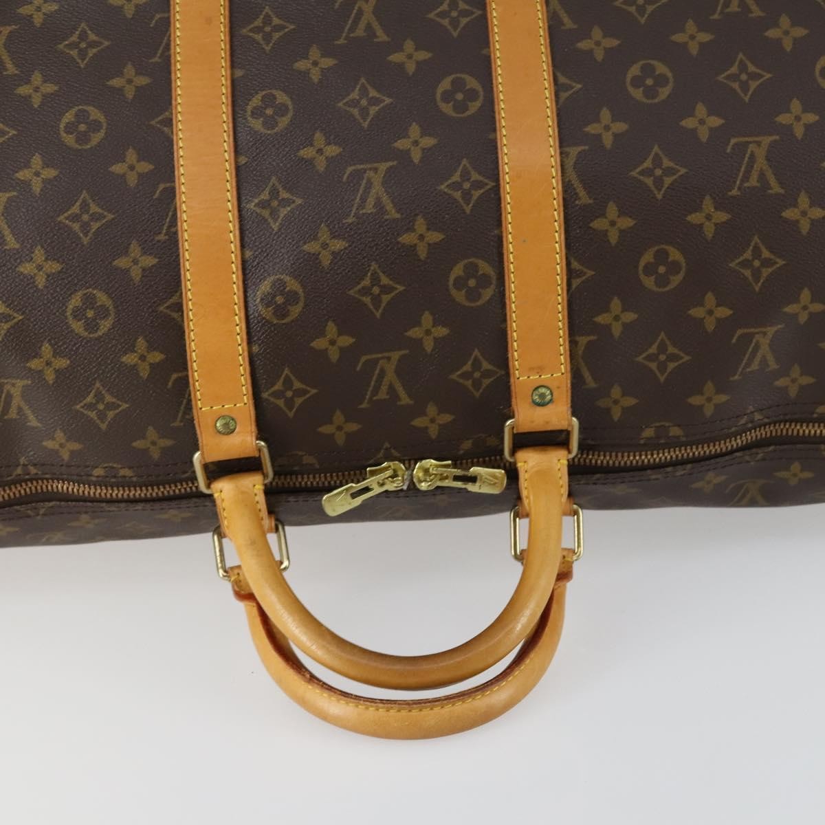 Louis Vuitton Keepall Bag Monogram Canvas Brown Canvas Travel Bag