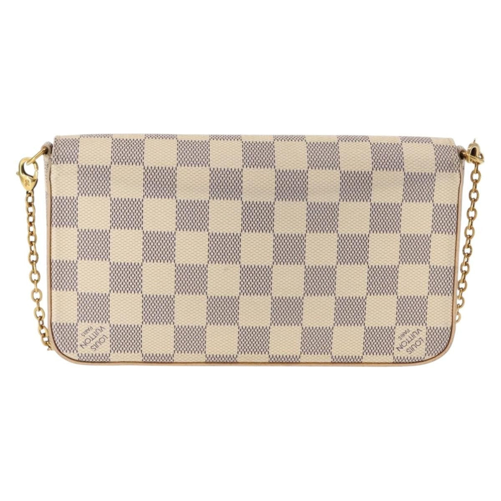 Louis Vuitton Felicie Pochette Damier White Canvas Clutche & Pouche Bag