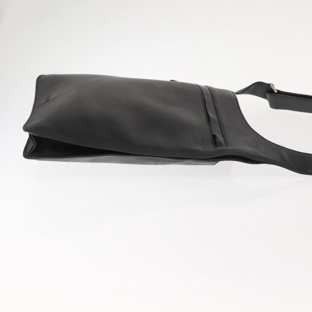 Prada Zip Messenger Bag Saffiano Leather Black Leather Shoulder Bag Bag