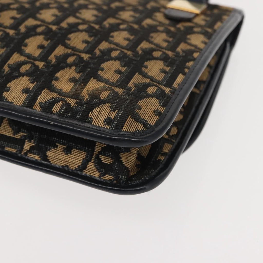 Christian Dior Vintage Trotter Shoulder Bag Canvas Navy Canvas Shoulder Bag Bag (Pre-Owned)