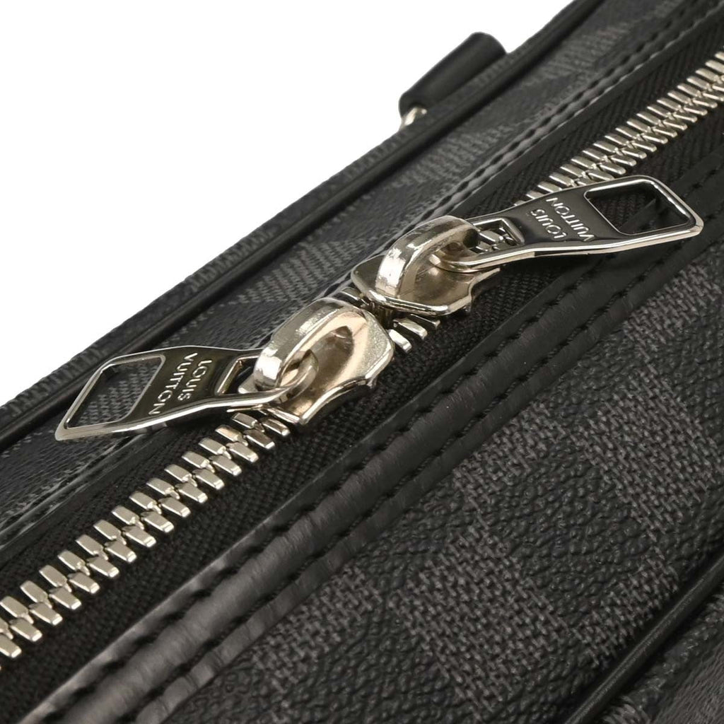 Louis Vuitton Jorn Briefcase Damier Graphite Black Canvas Briefcase Bag