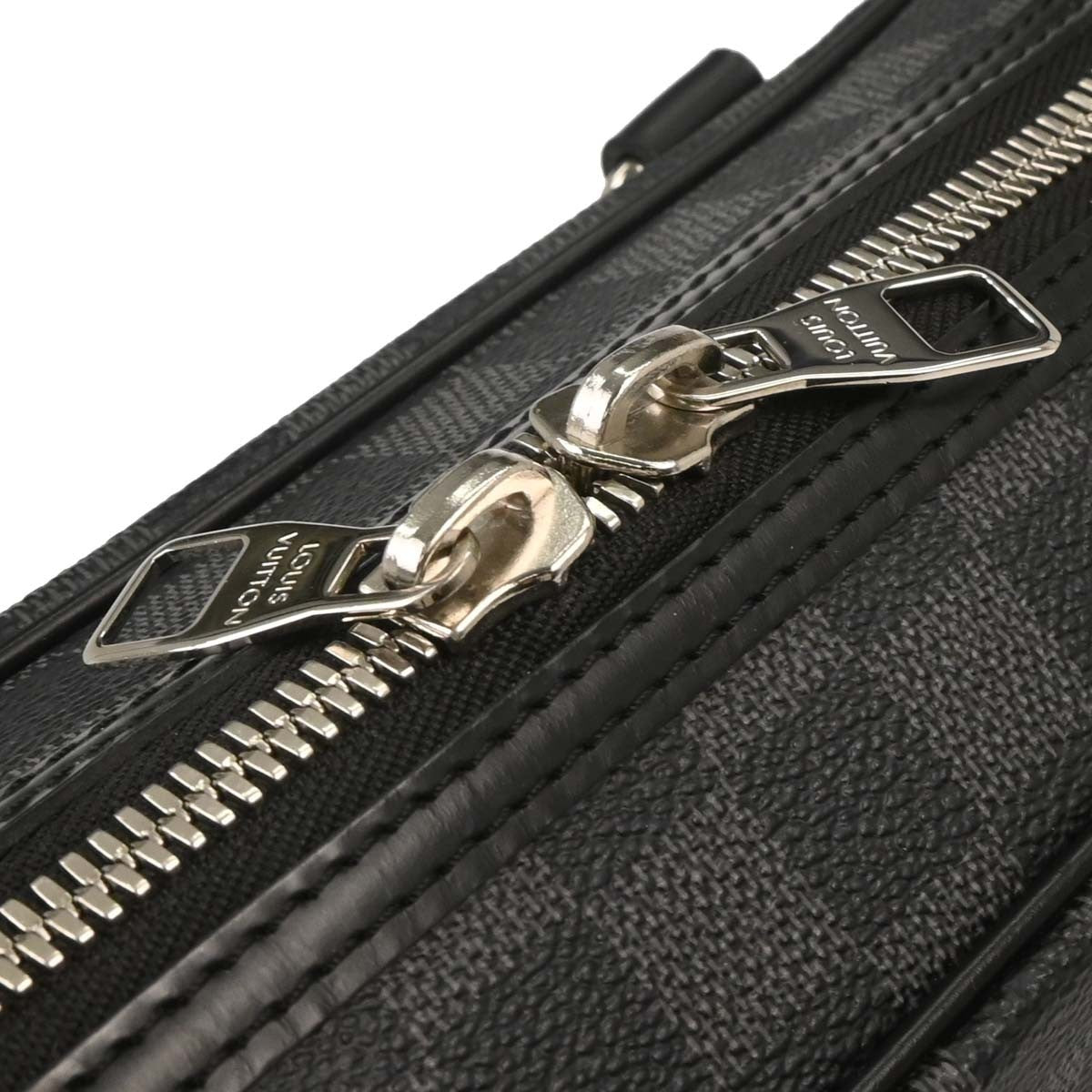 Louis Vuitton Jorn Briefcase Damier Graphite Black Canvas Briefcase Bag