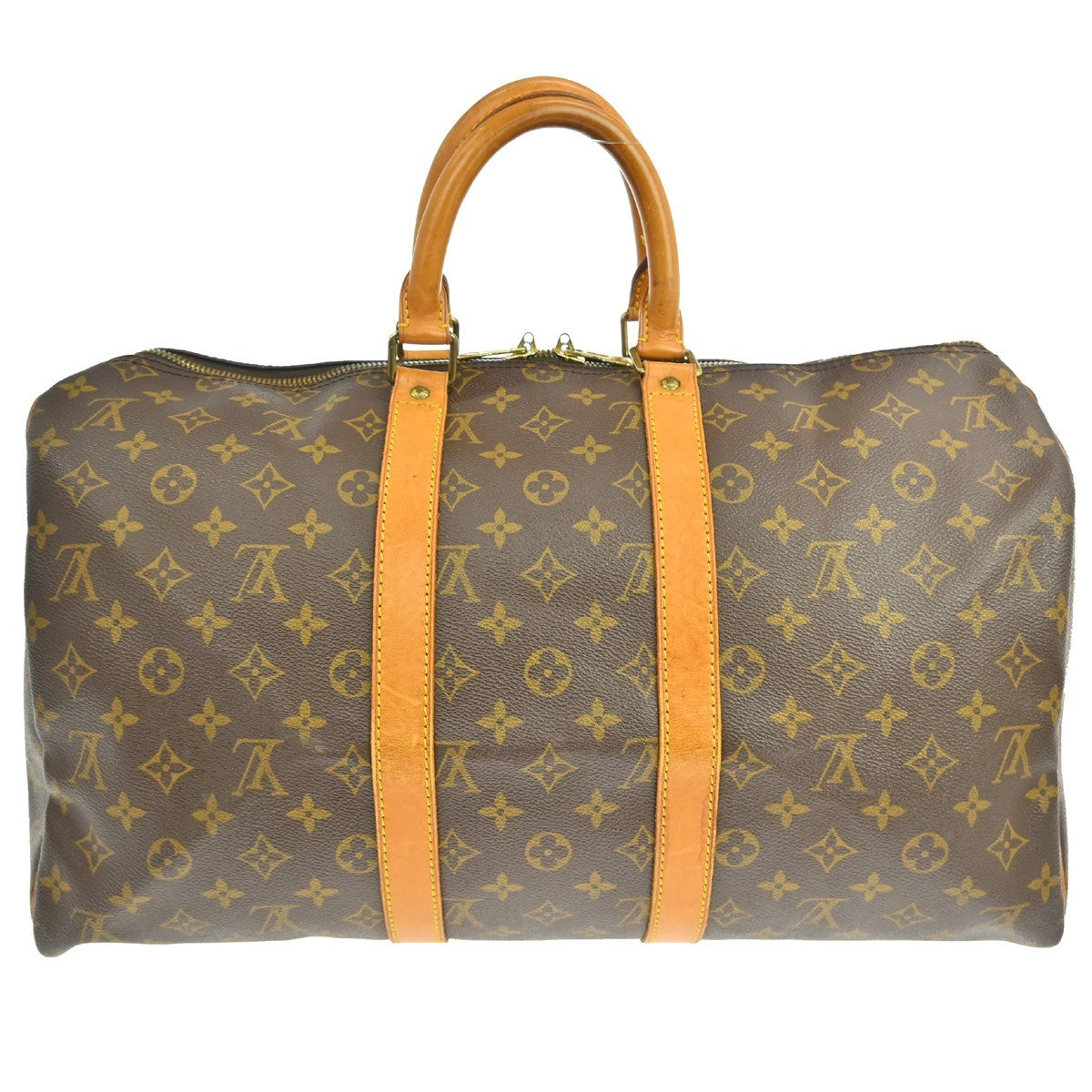 Louis Vuitton Keepall Bag Monogram Canvas Brown Canvas Travel Bag