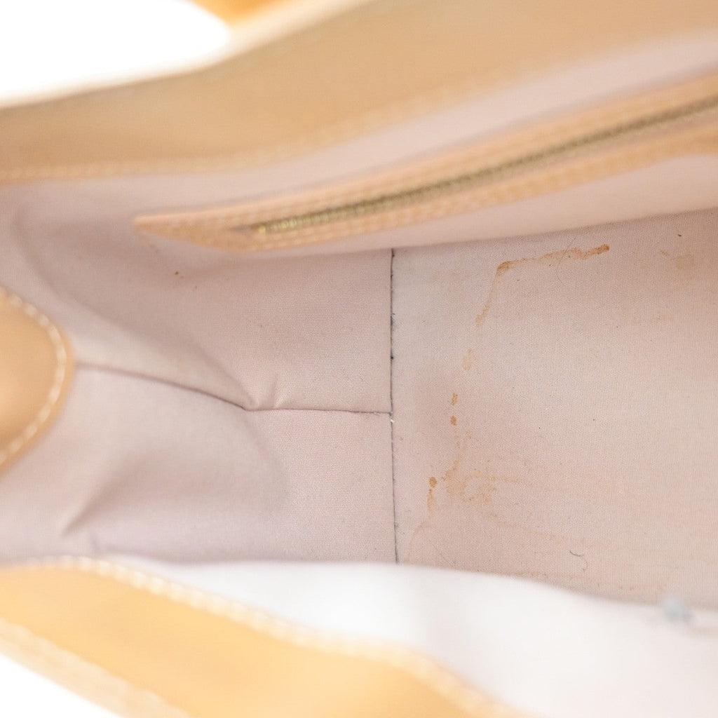 Louis Vuitton Wilshire Handbag Monogram Vernis Beige Patent_Leather Handbag