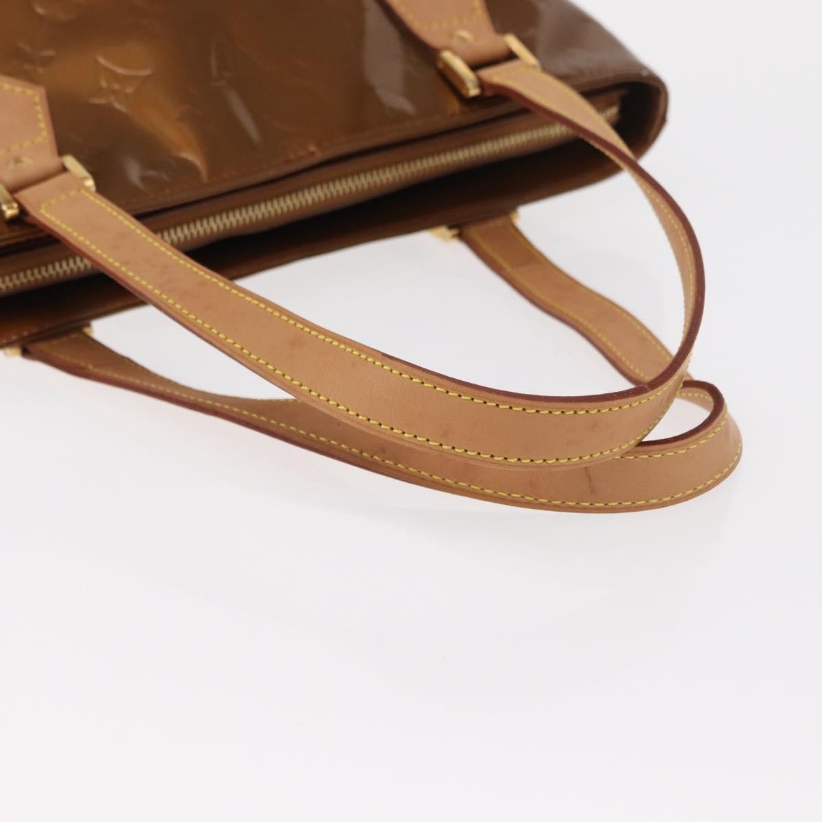 Louis Vuitton Houston Handbag Monogram Vernis Brown Patent_Leather Handbag