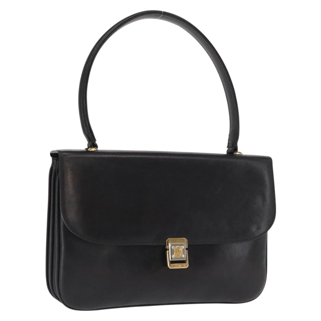 Celine Handbag Leather Black Leather Handbag