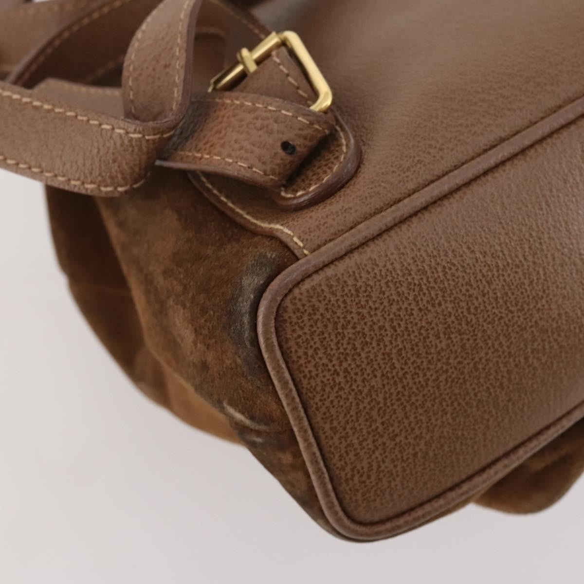 Gucci Gucci Bamboo Backpack Daim Brown Suede Backpack Bag (Pre-Owned)