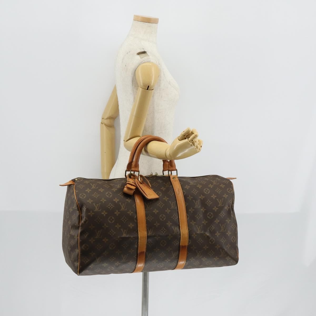 Louis Vuitton Keepall Bag Monogram Canvas Brown Canvas Travel Bag