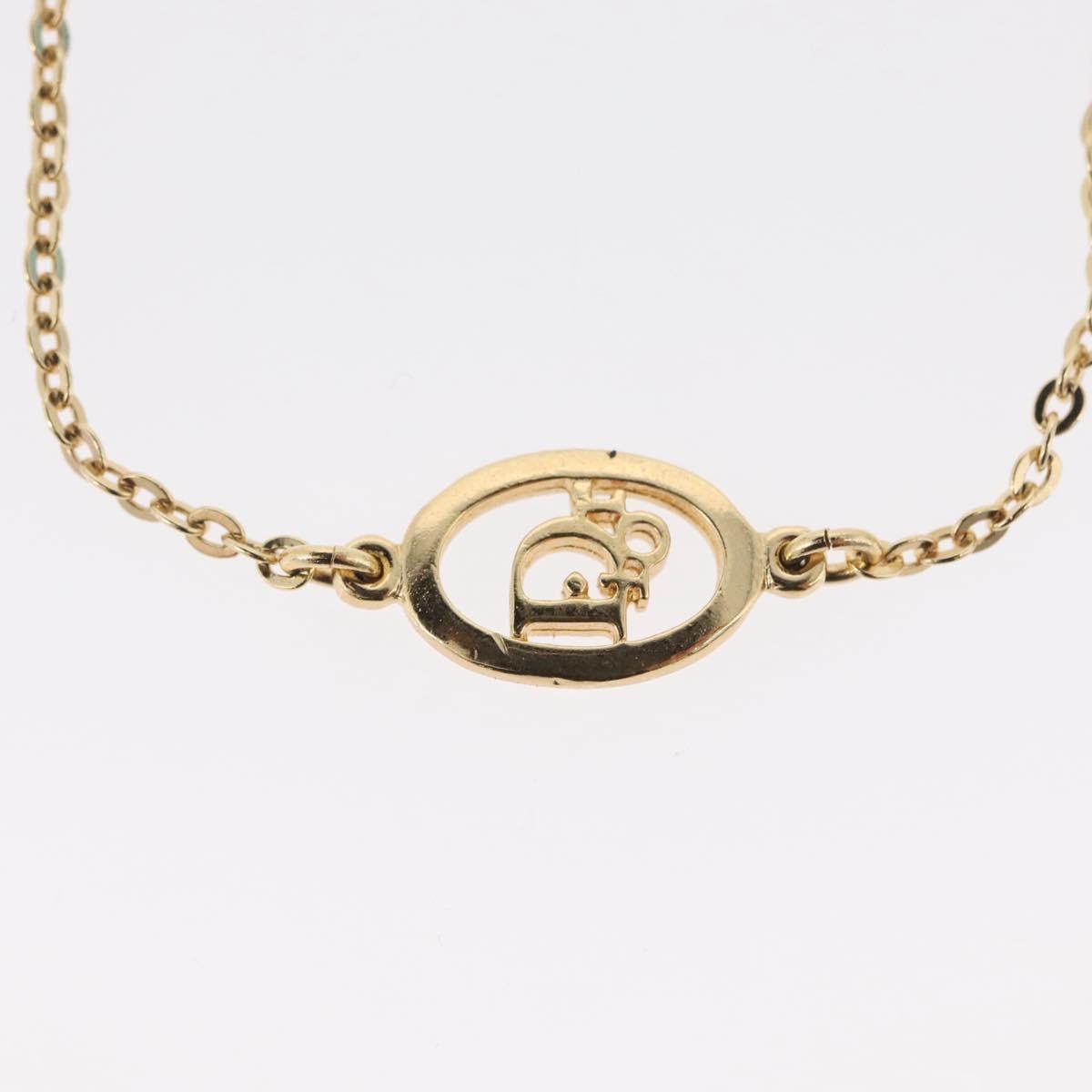 Christian Dior Vintage Logo Bracelet Metal Gold Metal Bracelet Jewelry (Pre-Owned)