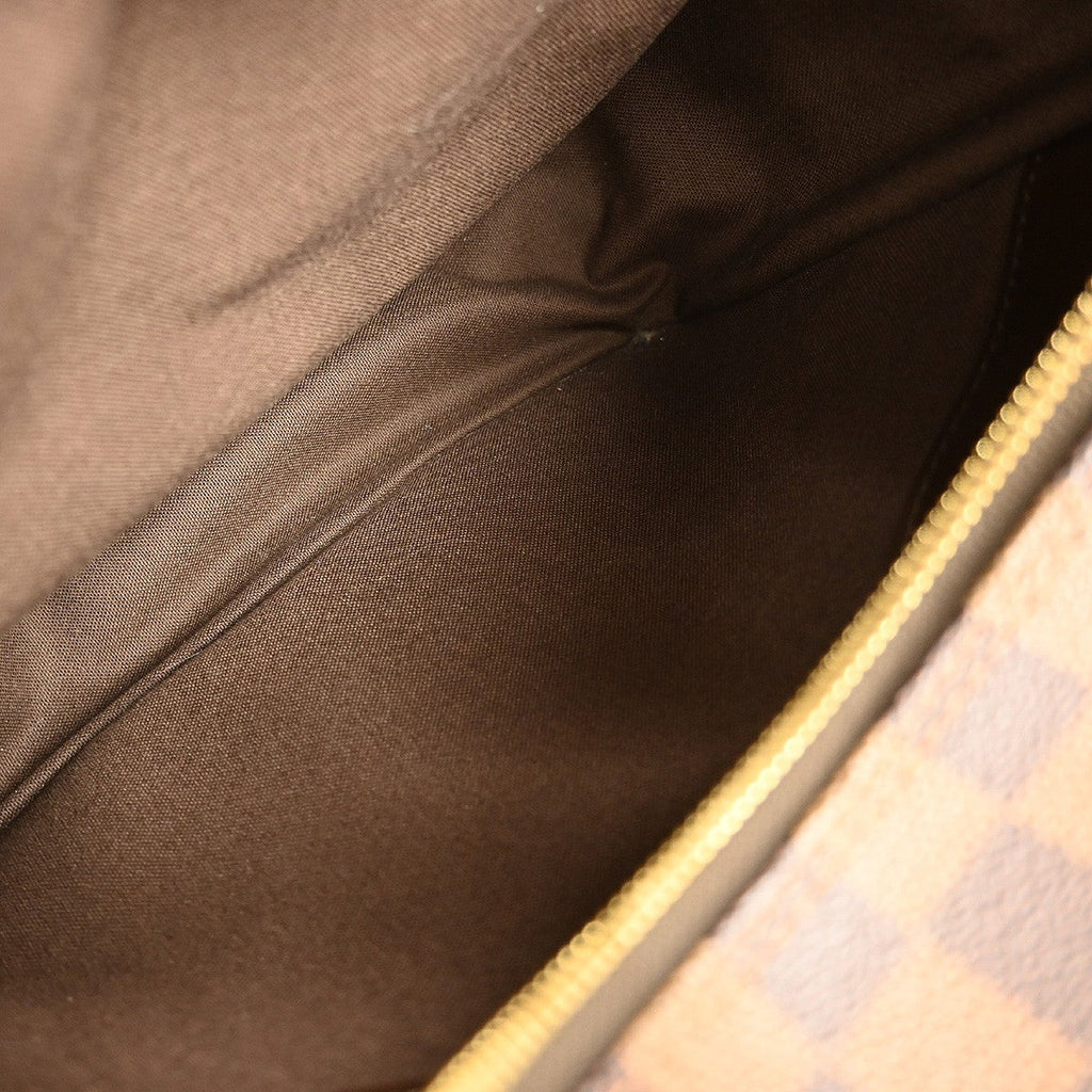 Louis Vuitton Naviglio Handbag Damier Brown Canvas Shoulder Bag