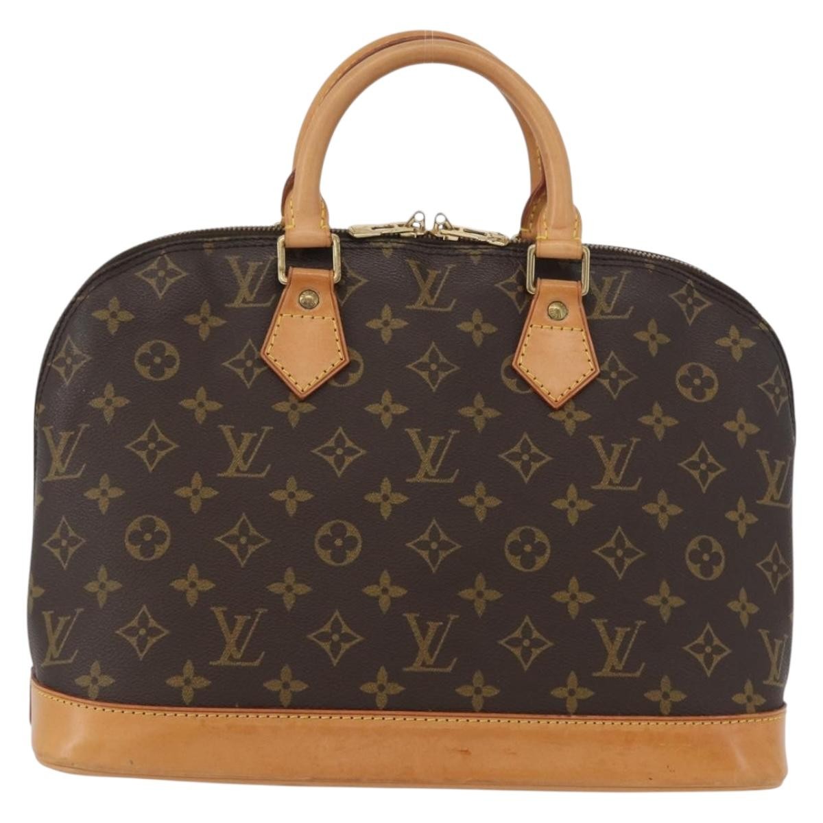 Louis Vuitton Alma Handbag Monogram Canvas Brown Canvas Handbag