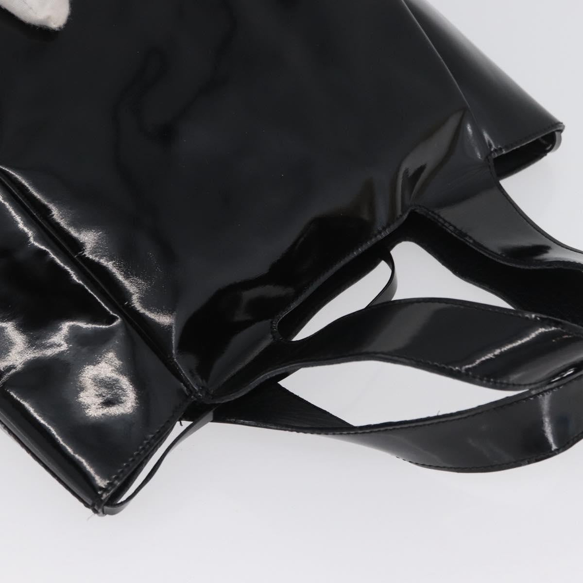 Prada Vintage Handbag Patent Leather Black Patent_Leather Handbag