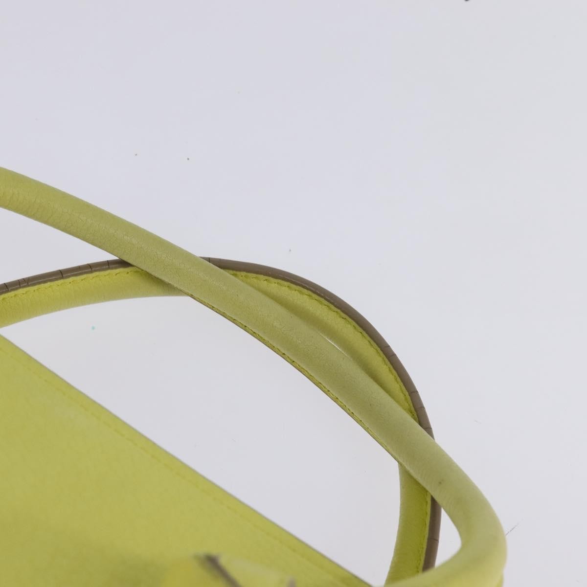 Celine Tie Knot Tote Smooth Leather Yellow Leather Bag