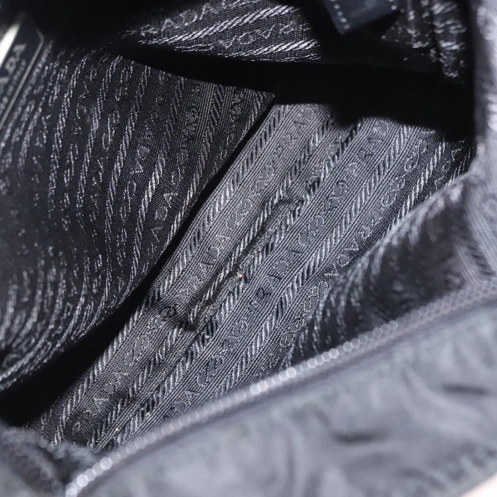 Prada Flat Messenger Bag Tessuto Black Nylon Shoulder Bag Bag