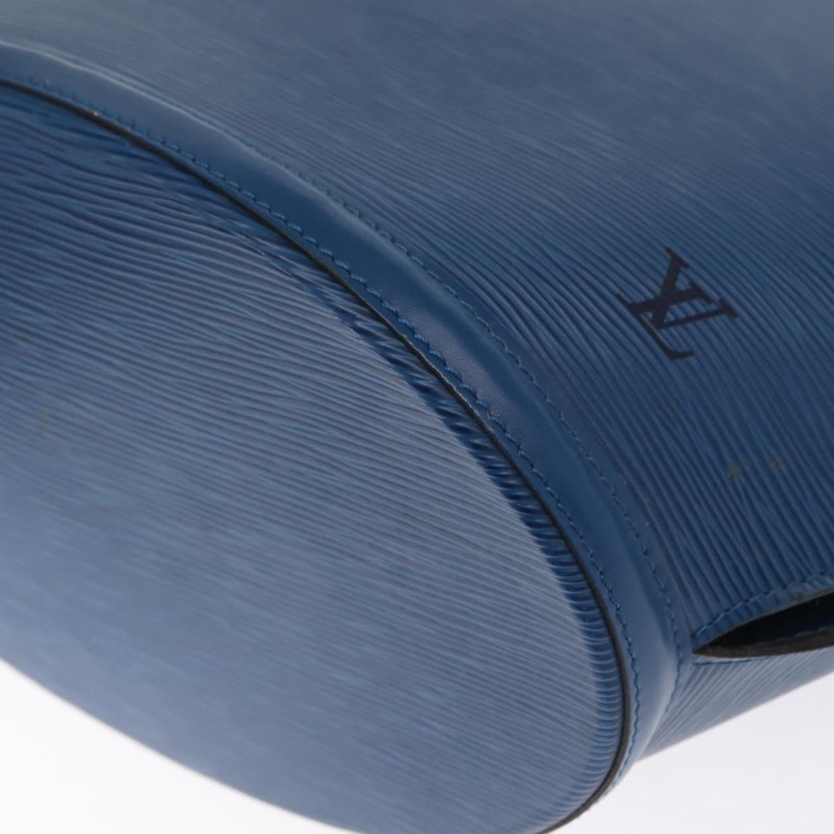Louis Vuitton Saint Jacques Handbag Epi Leather Blue Leather Shoulder Bag