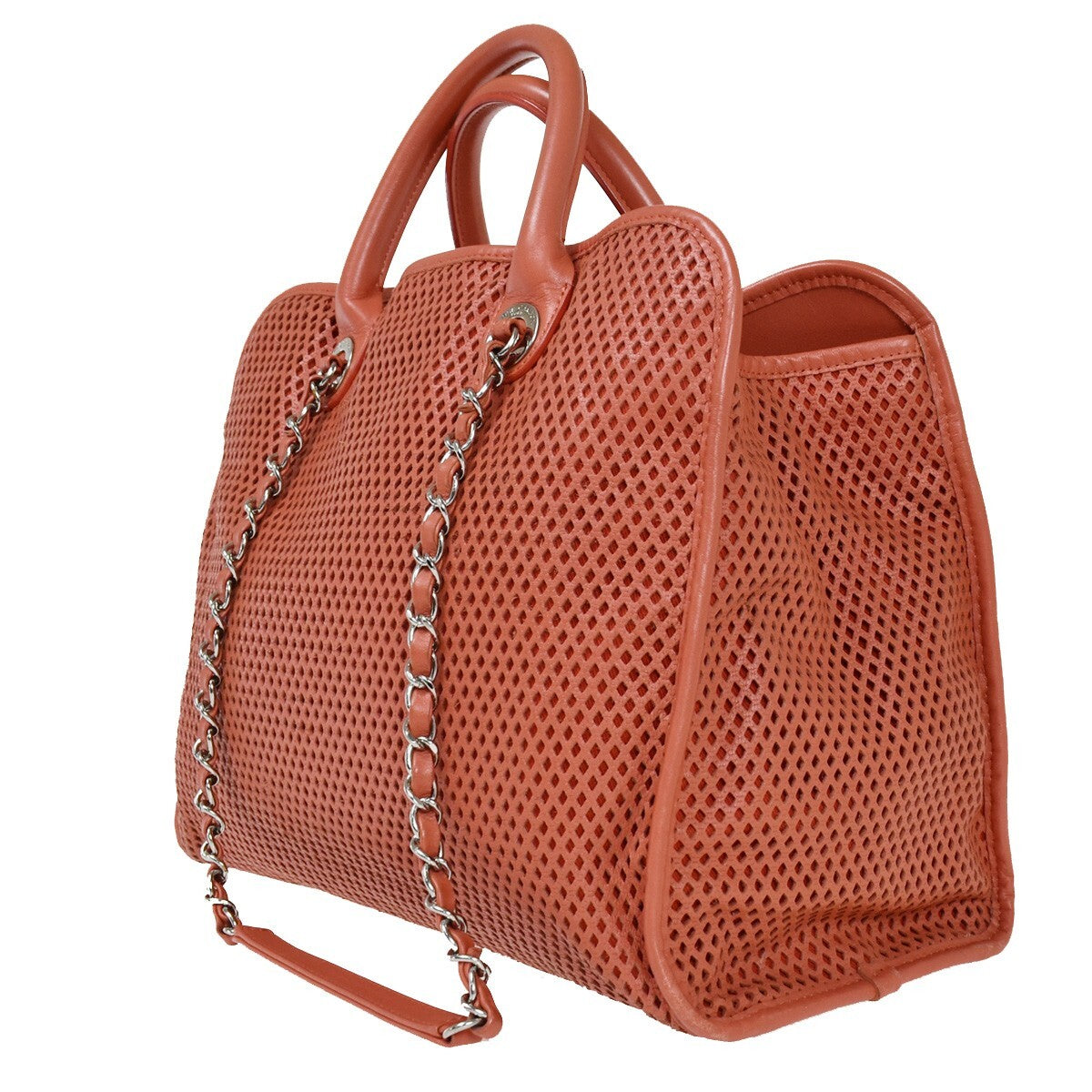 Chanel French Riviera Tote Quilted Caviar Pink Leather Handbag
