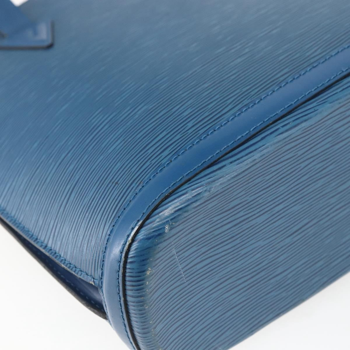 Louis Vuitton Lussac Handbag Epi Leather Blue Leather Shoulder Bag