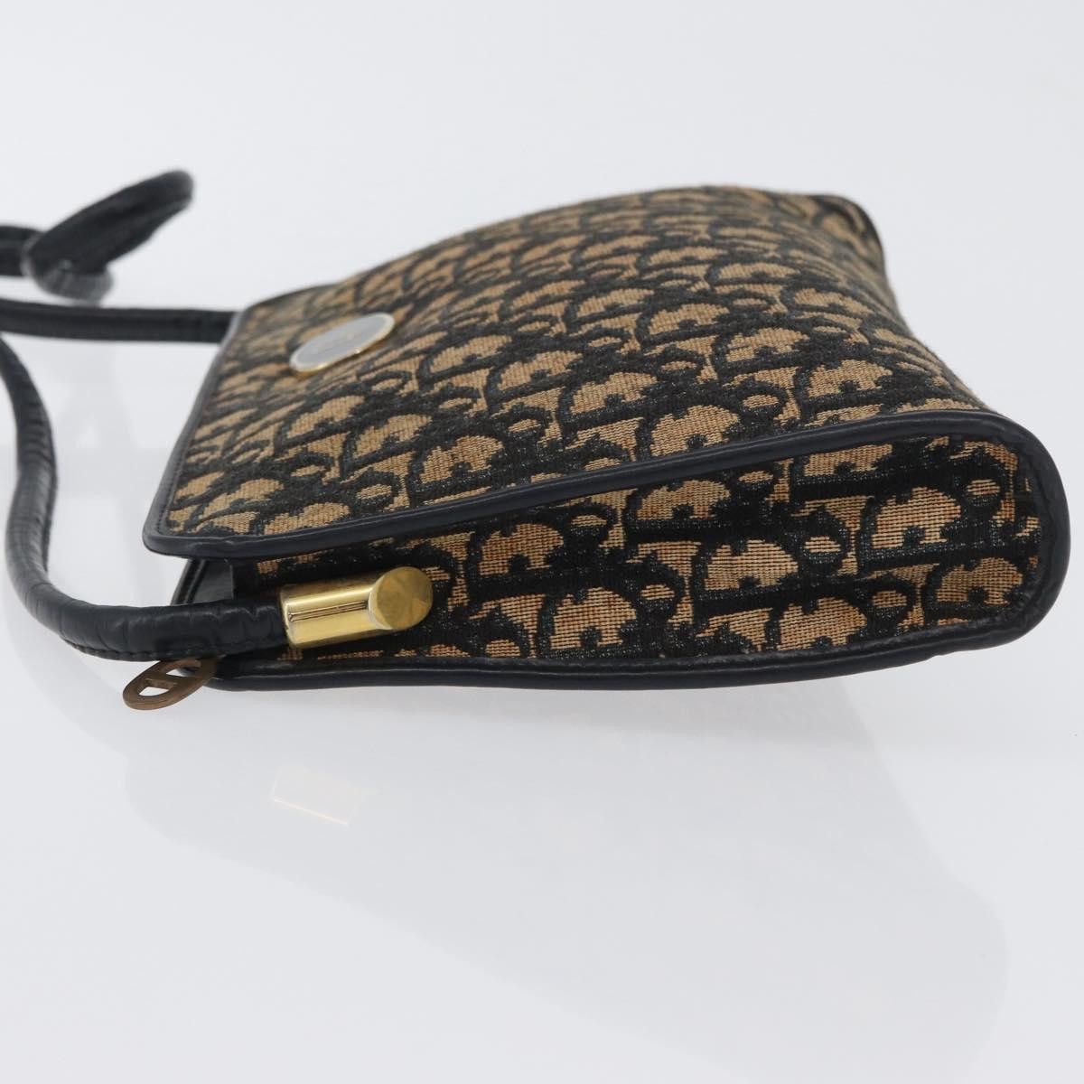 Christian Dior Vintage Trotter Shoulder Bag Canvas Navy Canvas Shoulder Bag Bag (Pre-Owned)