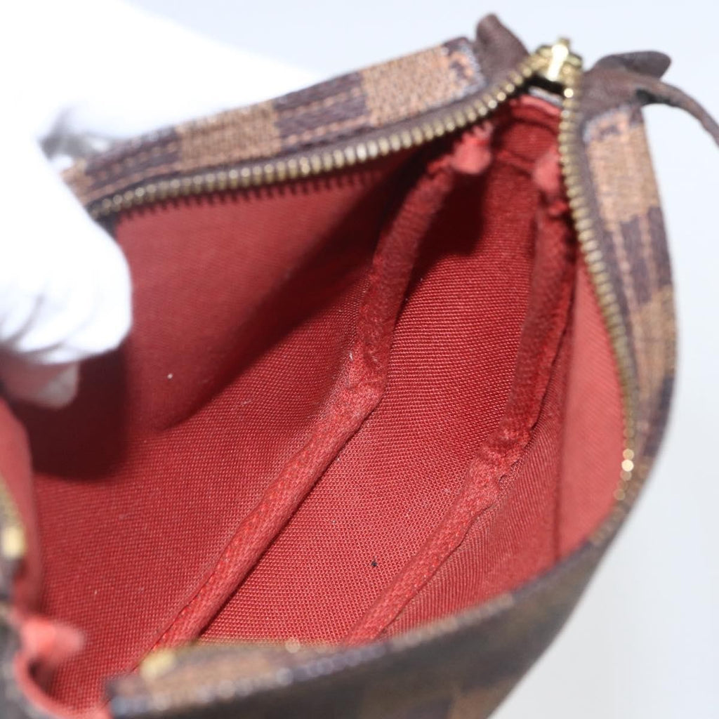 Louis Vuitton Trousse Make Up Bag Damier Canvas Brown Canvas Clutche & Pouche Bag